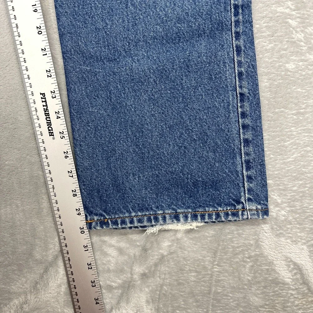 Vtg Levi's Jeans Mens 36x30 Blue Denim Mid Rise 517 Orange Tab Bootcut Leg USA